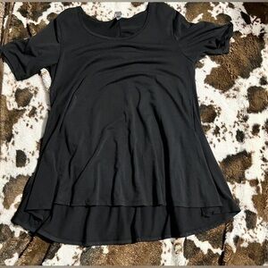 LuLaRoe Black Layered Short-Sleeve Tunic